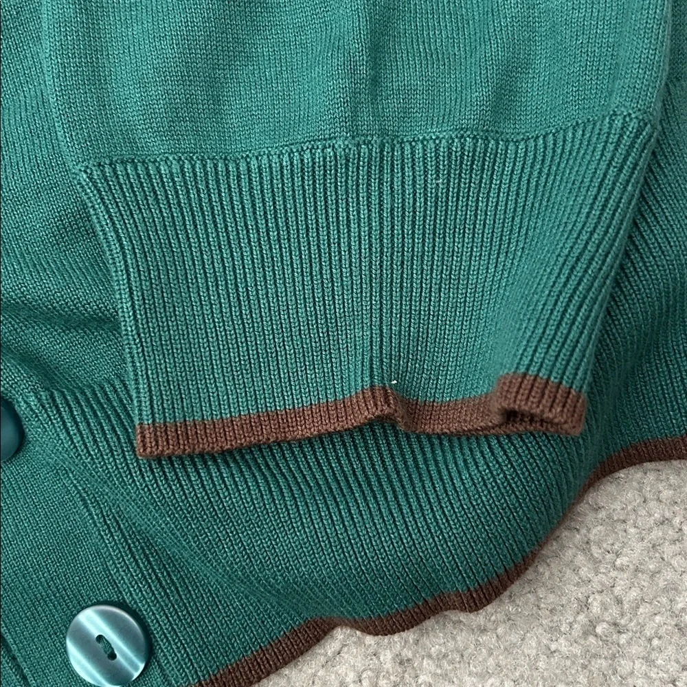 Kasper size XL jade green cardigan